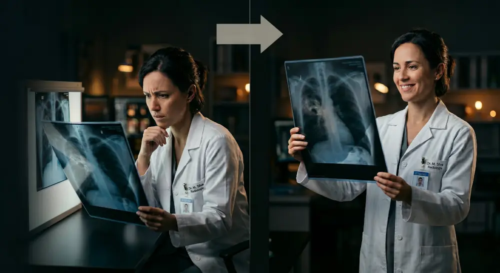 Radiografia de tórax e plantão médico